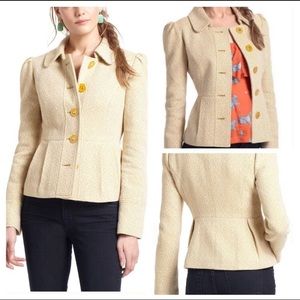 Anthropologie Tabitha Flecked Peplum Jacket